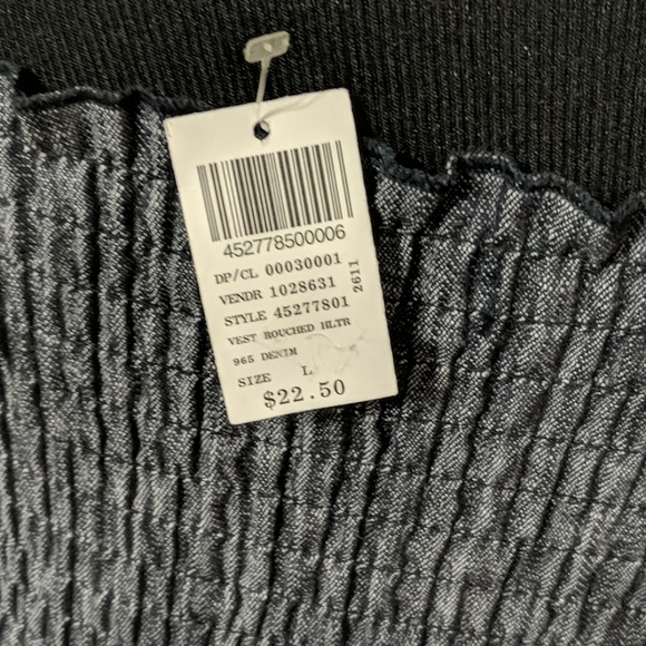 Wet Seal Denim Rouched Halter Vest - Picture 4 of 5